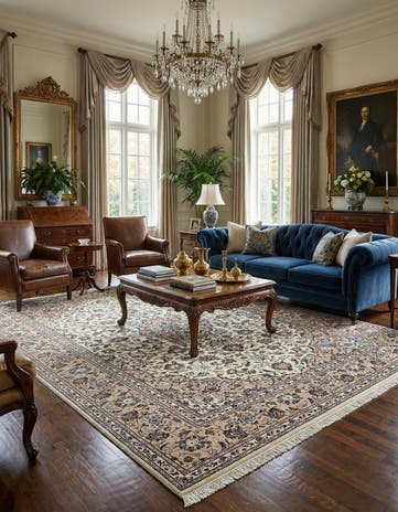 8' 3 x 10' 9 Kashan Wool Rug