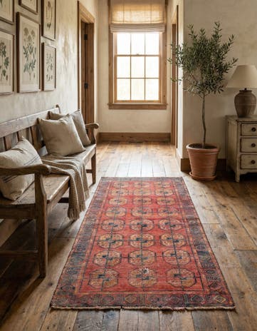 3' 1 x 6' 2 Hand Knotted Ultra Vintage Persian Wool Runner Rug