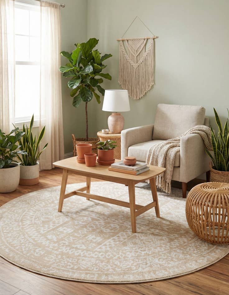 Detail image of  7' x 7' Oxford Round Rug