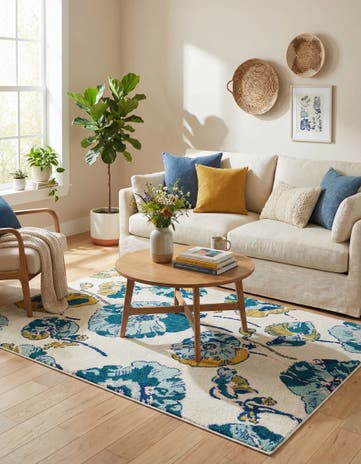 White Bloom Rug