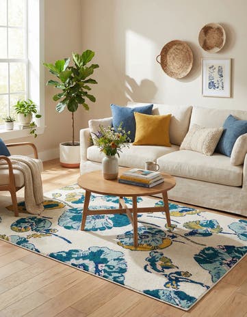 White Bloom Rug