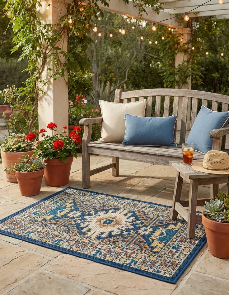 Detail image of 2' x 3' Easy-Clean Baja Indoor / Outdoor Rug