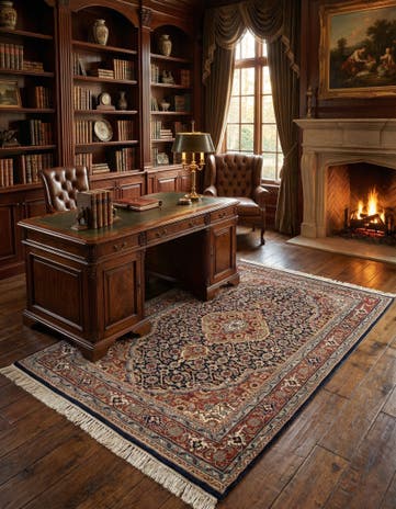 4' x 6' 5 Hand Knotted Bidjar Wool Rug