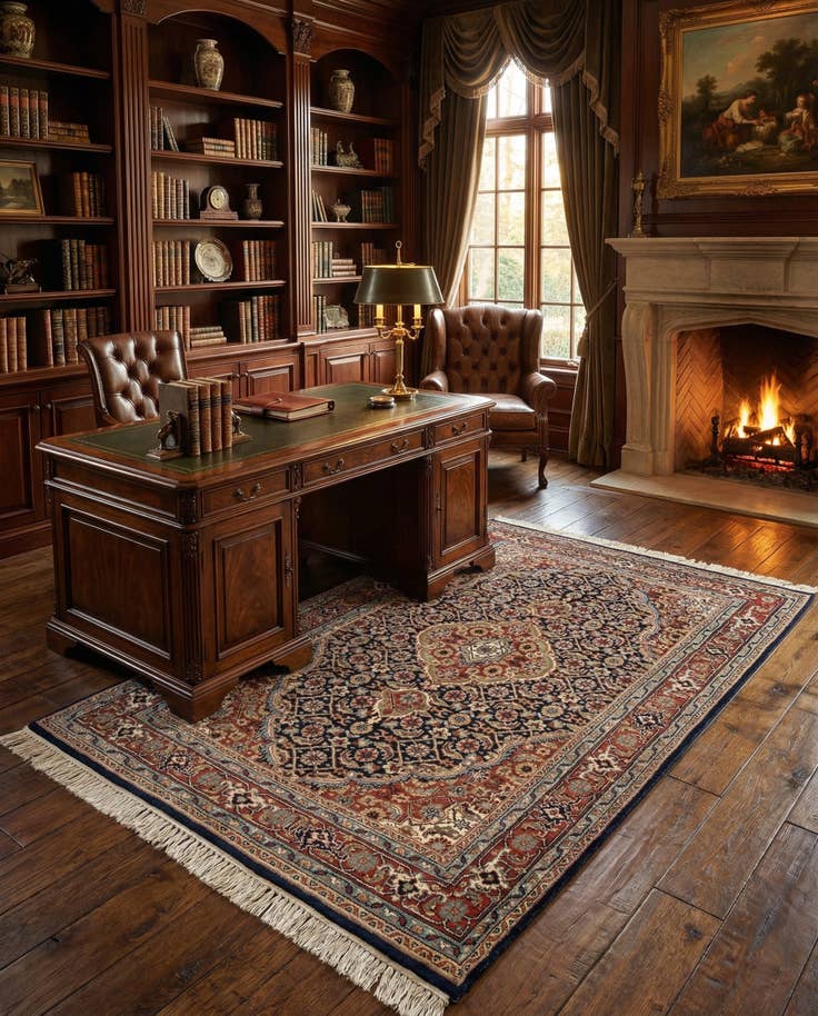 Detail image of 4' x 6' 5 Hand Knotted Bidjar Wool Rug