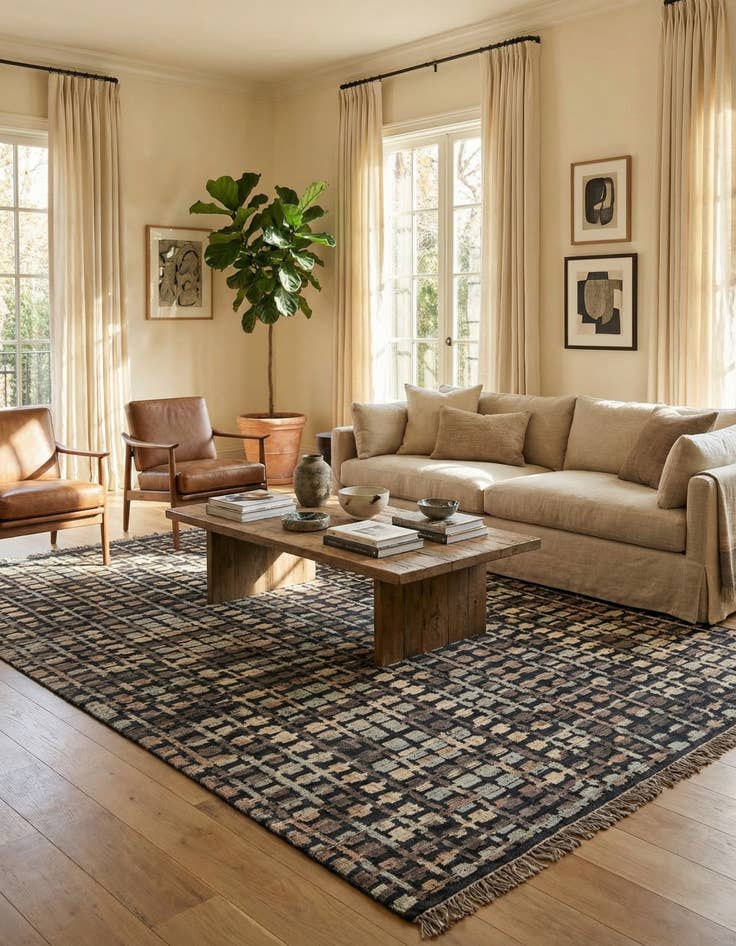 Detail image of 9' x 12' 2 Hand Knotted Darya Wool Rug