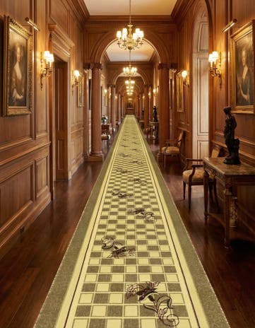 Brown Reproduction Gabbeh Runner Rug