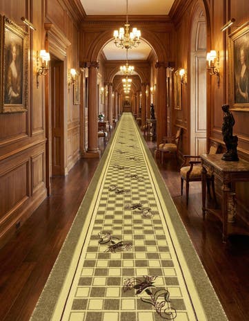 Brown Reproduction Gabbeh Runner Rug