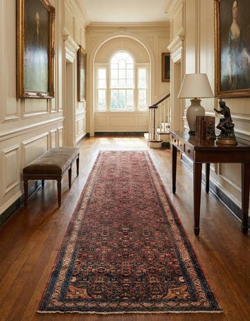 3' 4 x 14' 2 Hamedan Wool Runner Rug
