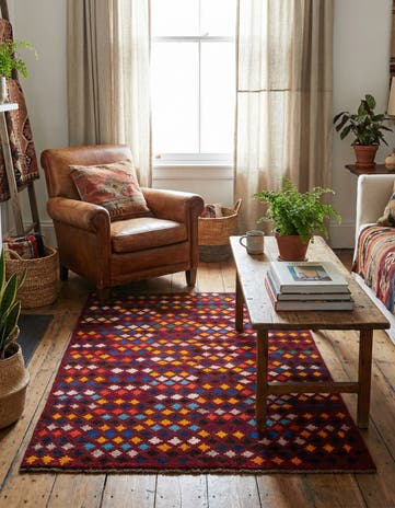 4' x 5' 9 Hand Knotted Balouch Wool Rug