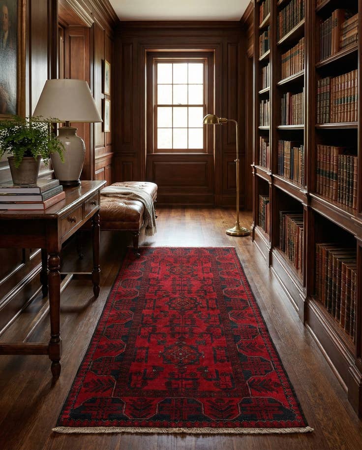 Detail image of 2' 9 x 6' 3 Hand Knotted Khal Mohammadi Wool Runner Rug