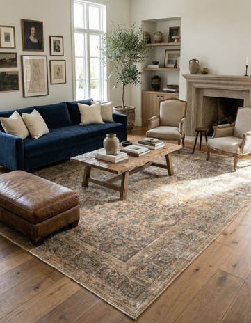 9' 8 x 12' 9 Hand Knotted Ultra Vintage Persian Wool Rug