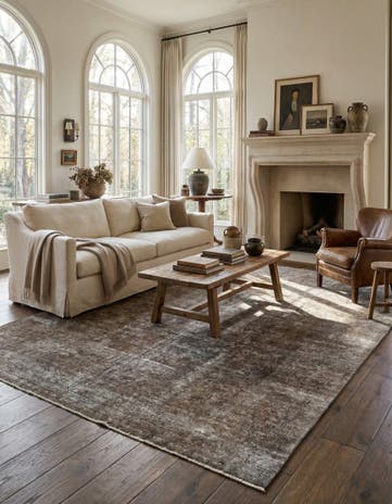 9' x 12' 7 Hand Knotted Ultra Vintage Persian Wool Rug