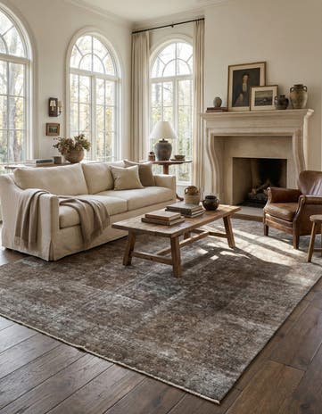 9' x 12' 7 Hand Knotted Ultra Vintage Persian Wool Rug