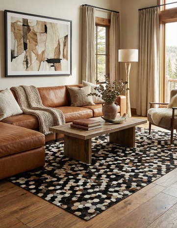 5' x 8' 1 Cowhide - Patchwork Rug