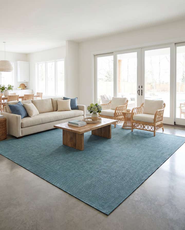 13' x 13' Easy-Clean Solid Indoor / Outdoor Square Rug