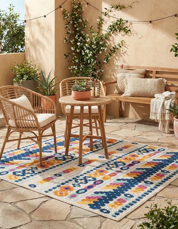 Gray Easy-Clean Aruba Indoor / Outdoor Square Rug