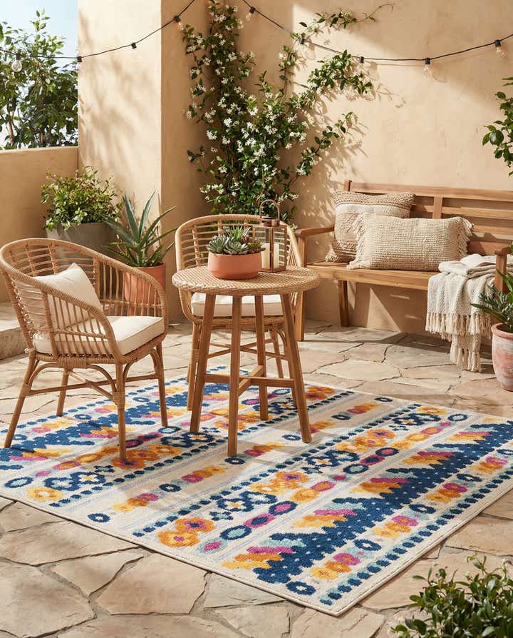 5' 3 x 5' 3 Easy-Clean Aruba Indoor / Outdoor Square Rug