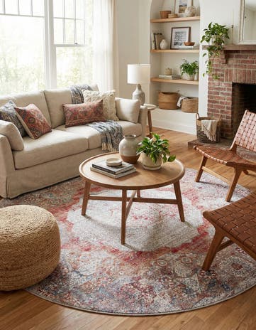 Washable Yara Round Rug