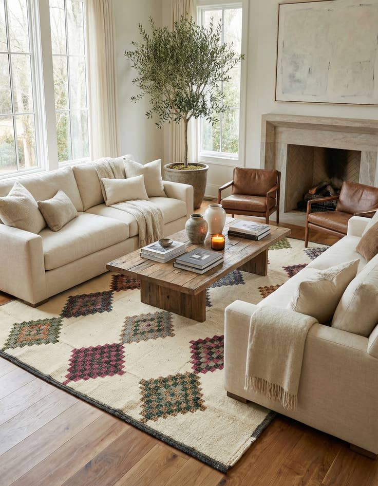 Detail image of 9' x 12' 8  Hand Knotted Moroccan Wool Rug