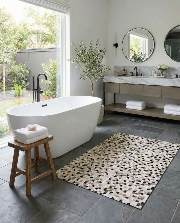 5' x 7' 11 Cowhide - Patchwork Rug