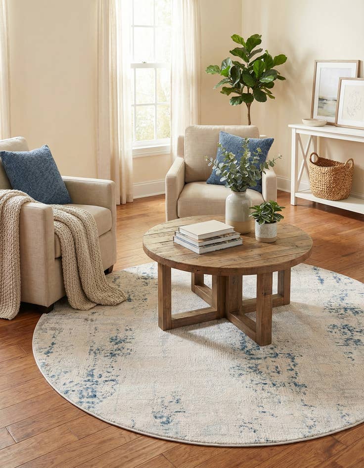 Detail image of  6' x 6' Caspian Round Rug