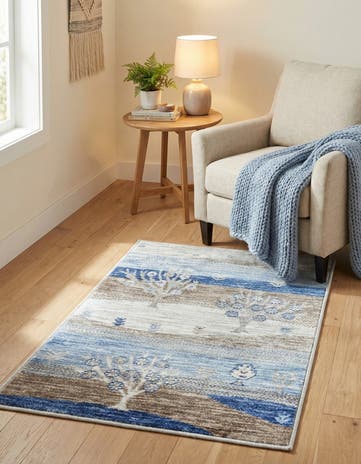 Blue Gray Gabbeh Rug
