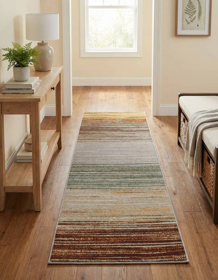 Detail image of  2' x 6'  Washable Modern Indoor / Outdoor Runner Rug