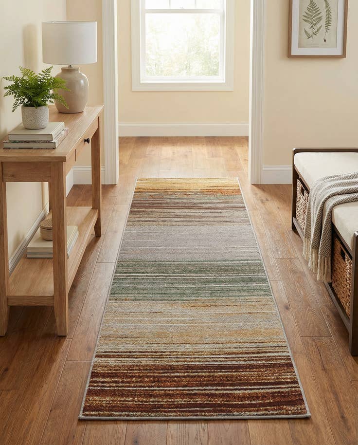 Detail image of 2' x 6' Easy-Clean Modern Indoor / Outdoor Runner Rug