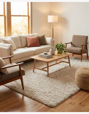 Linen Infinity Shag Rug