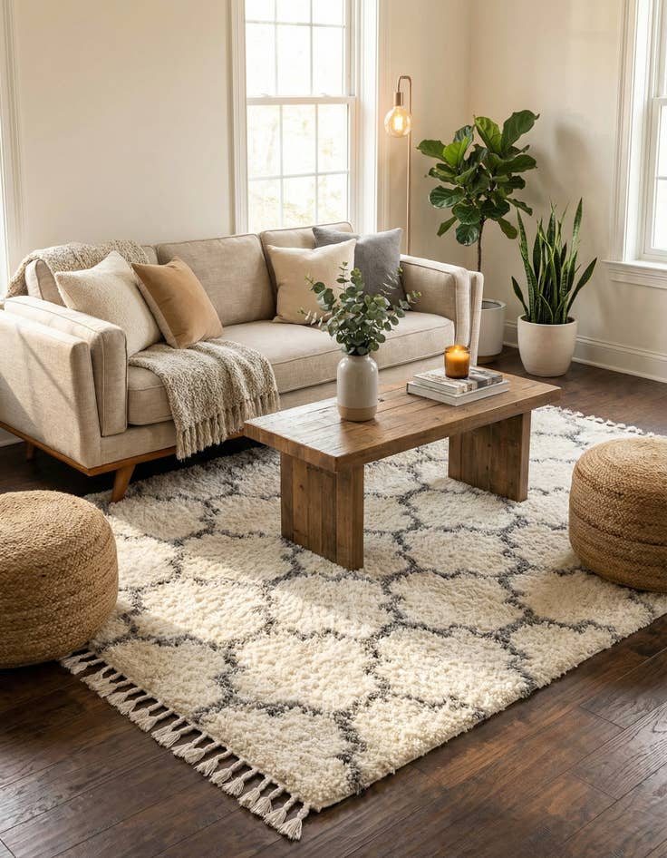 Detail image of 8' x 8' Lagom Shag Square Rug