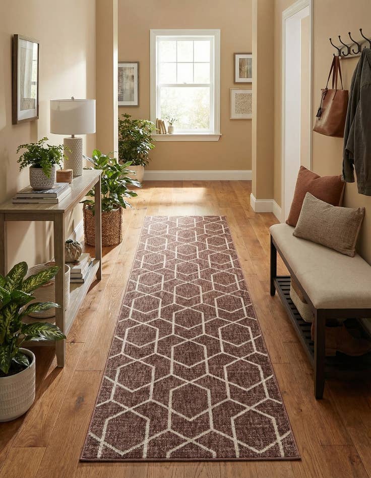 Detail image of 2' 7 x 12' Eco Trellis Runner Rug