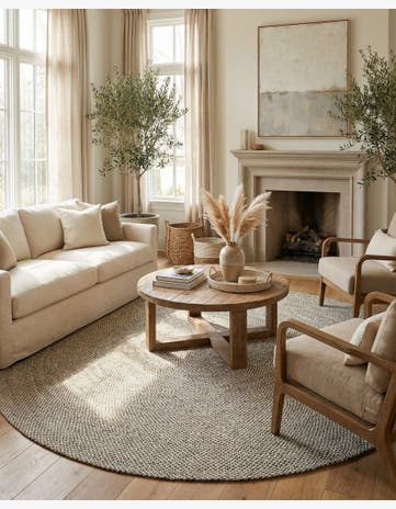 10' x 10' Handmade Tweed Braided Jute Round Rug