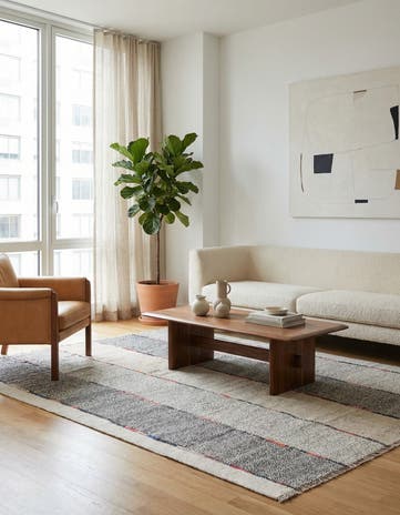 6' x 7' 9 Hand Woven Kilim Modern Wool Rug