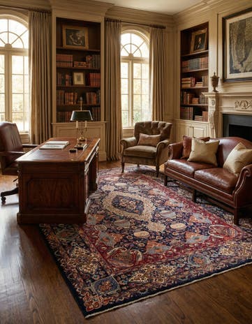 9' 4 x 13' 1 Hand Knotted Kashmar Persian Wool Rug