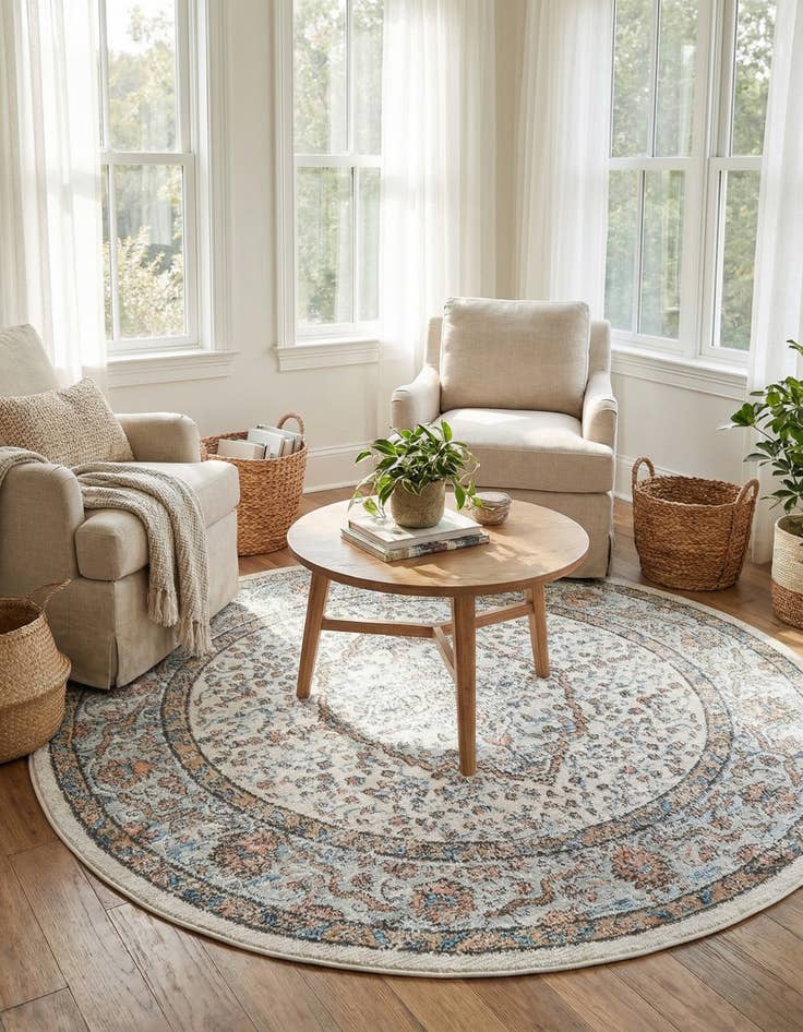 Detail image of  5' 3 x 5' 3 Nyla Round Rug