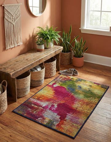 2' 2 x 3' Easy-Clean Modern Indoor / Outdoor Rug