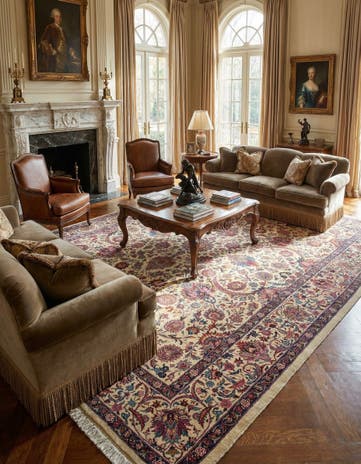 9' 9 x 12' 10 Hand Knotted Kerman Persian Wool Rug