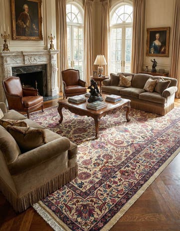 9' 9 x 12' 10 Hand Knotted Kerman Persian Wool Rug
