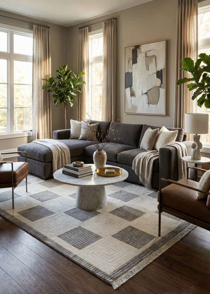 5' 7 x 7' 11 Hand Knotted Darya Wool Rug