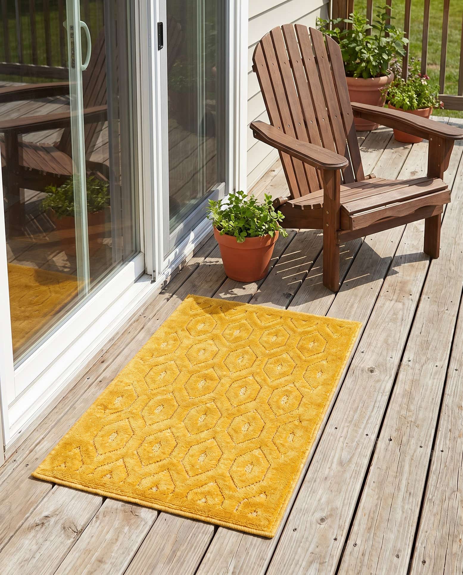 2' x 3' Easy-Clean Trellis Textured Indoor / Outdoor Rug
