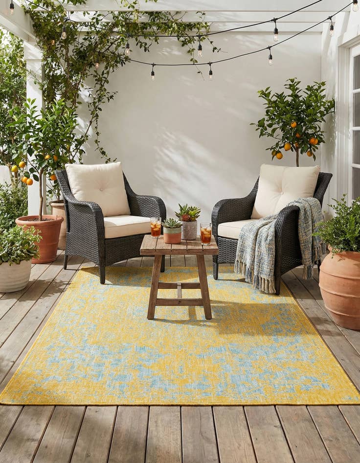 Detail image of 5' 3 x 8' Easy-Clean Jill Zarin Dubai Indoor / Outdoor Rug
