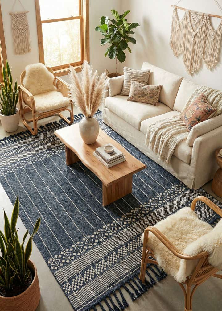 7' 10 x 10' Easy-Clean Eco Bohemian Indoor / Outdoor Rug