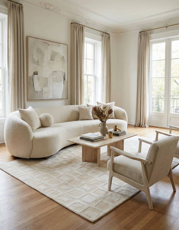 Detail image of  5' 9 x 8' 2  Hand Knotted Darya Wool Rug