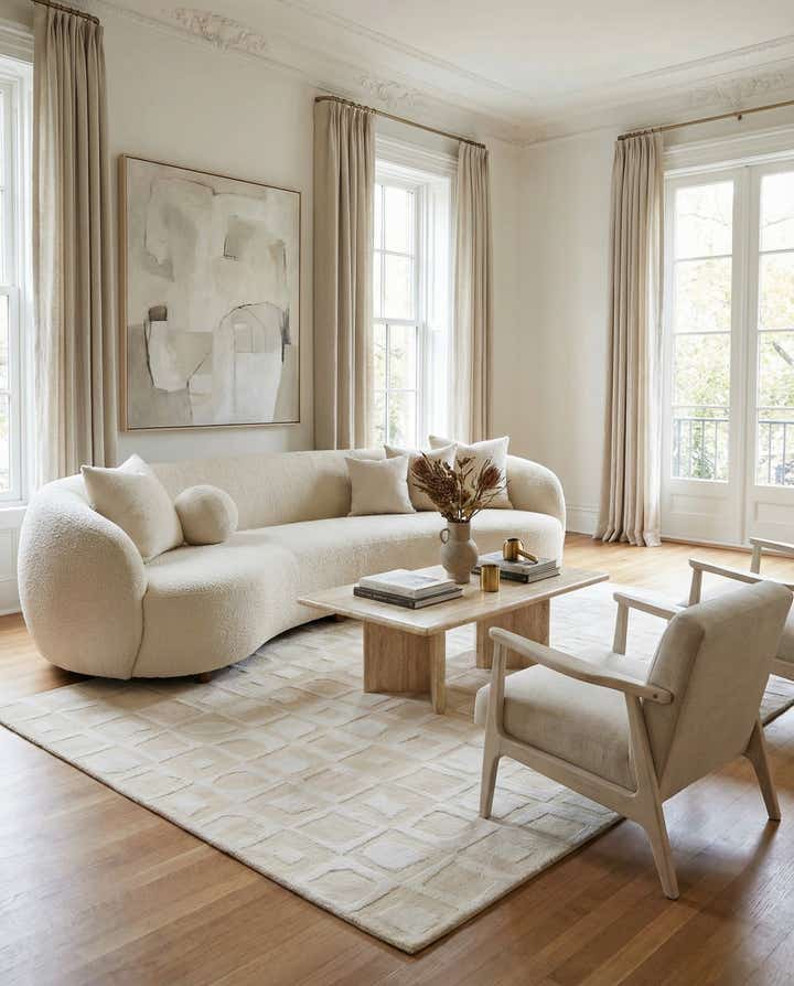 5' 9 x 8' 2 Hand Knotted Darya Wool Rug