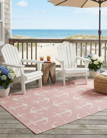 4' x 6' Easy-Clean Coastal Indoor / Outdoor Rug