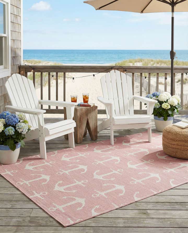 4' x 6' Easy-Clean Coastal Indoor / Outdoor Rug