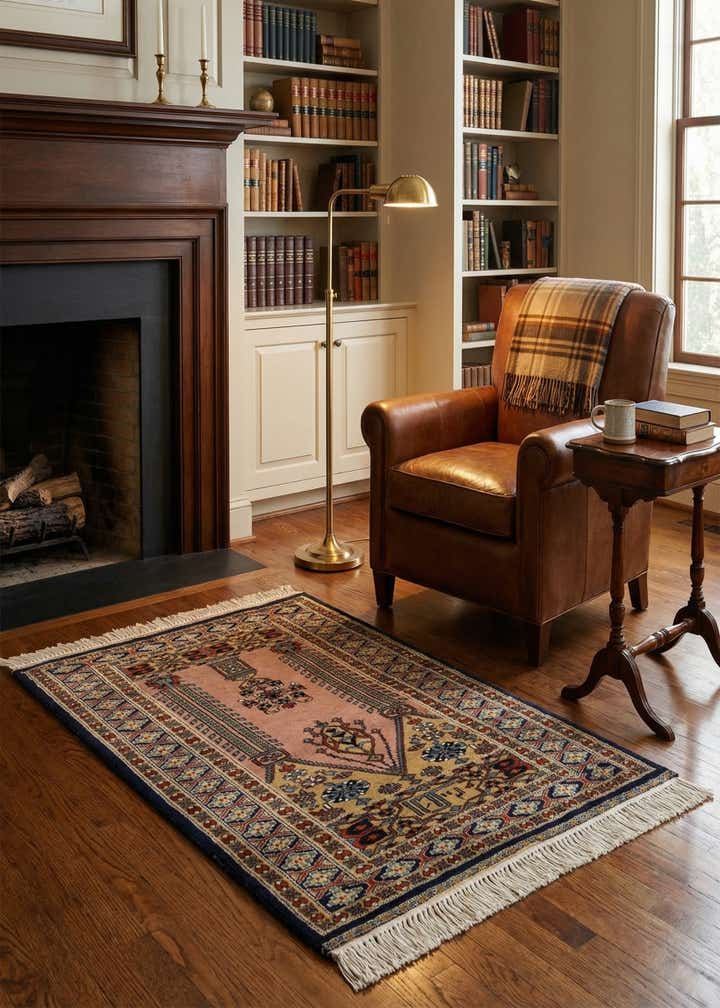 2' 9 x 4' 2 Hand Knotted Bokhara Oriental Wool Rug