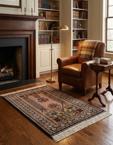 2' 9 x 4' 2 Hand Knotted Bokhara Oriental Wool Rug