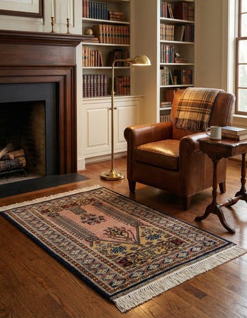 2' 9 x 4' 2 Hand Knotted Bokhara Oriental Wool Rug