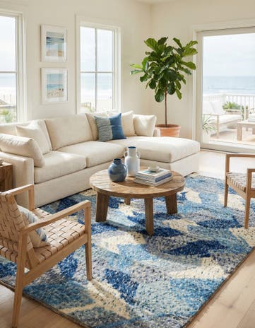6' 7 x 9' 4 Hand Knotted Darya Wool Rug
